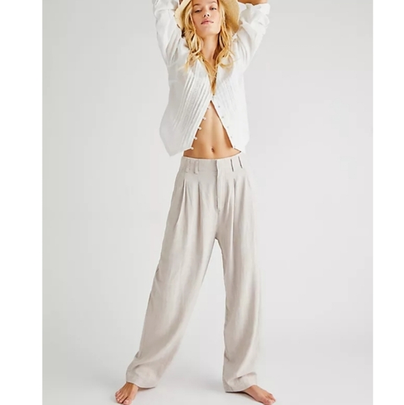 Free People Calla Pleated Trousers - Picture 1 of 9
